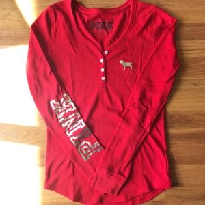 PINK Victoria's Secret Long Sleeve Sleep Tee